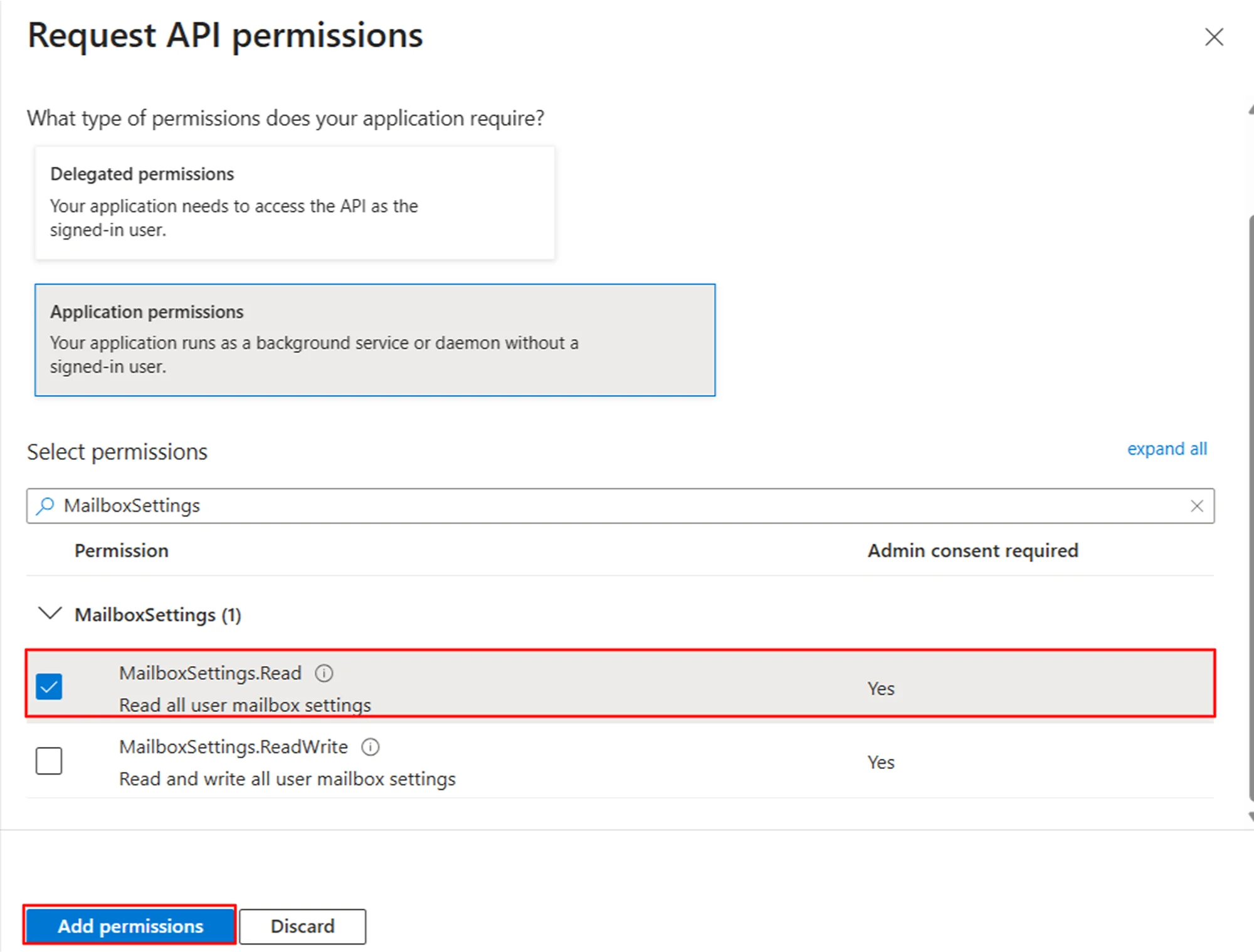 Azure AD user sync with WordPress - Mailbox Permissions