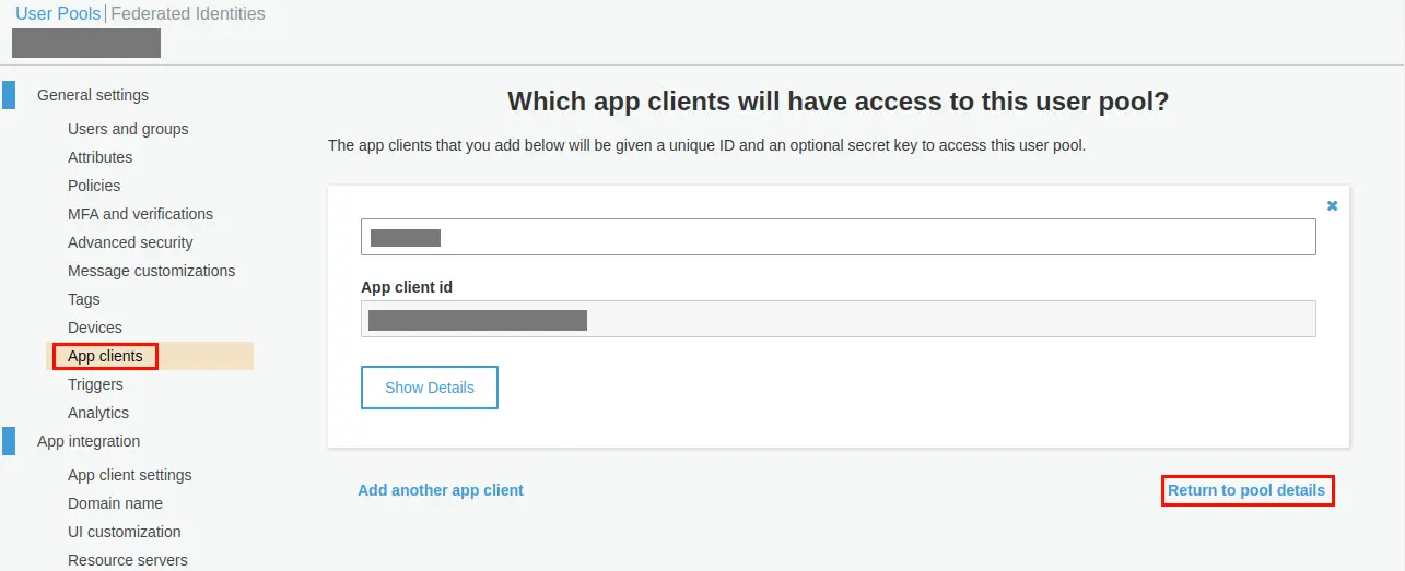 General settings - Generate client secret