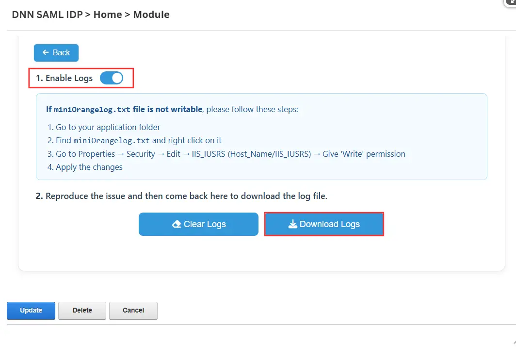 DNN SAML IDP Troubleshooting