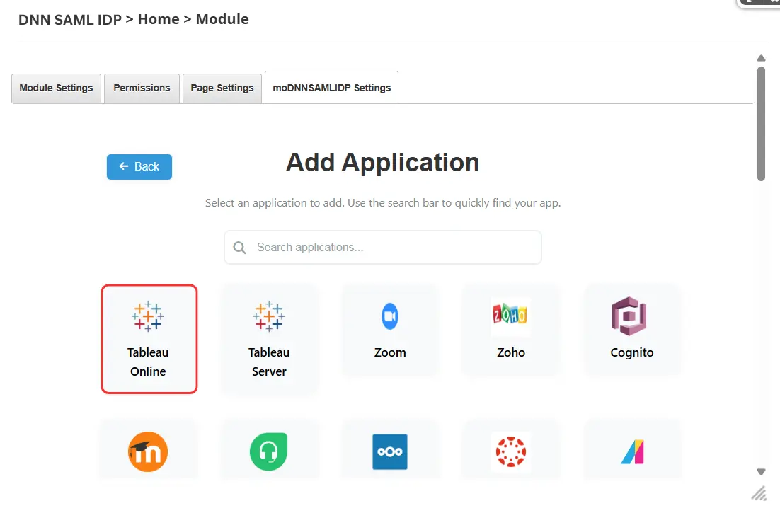 DNN SAML IDP - Tableau Online