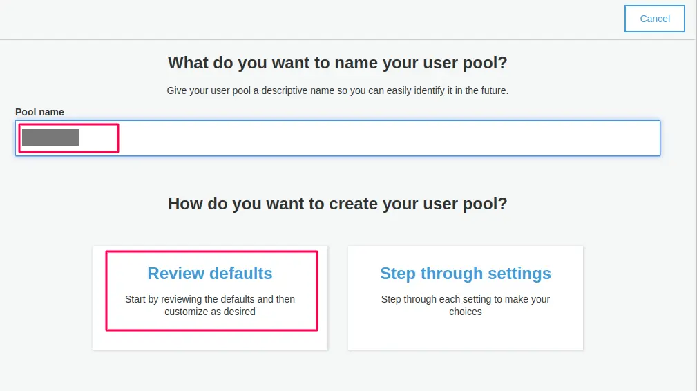 User Pool