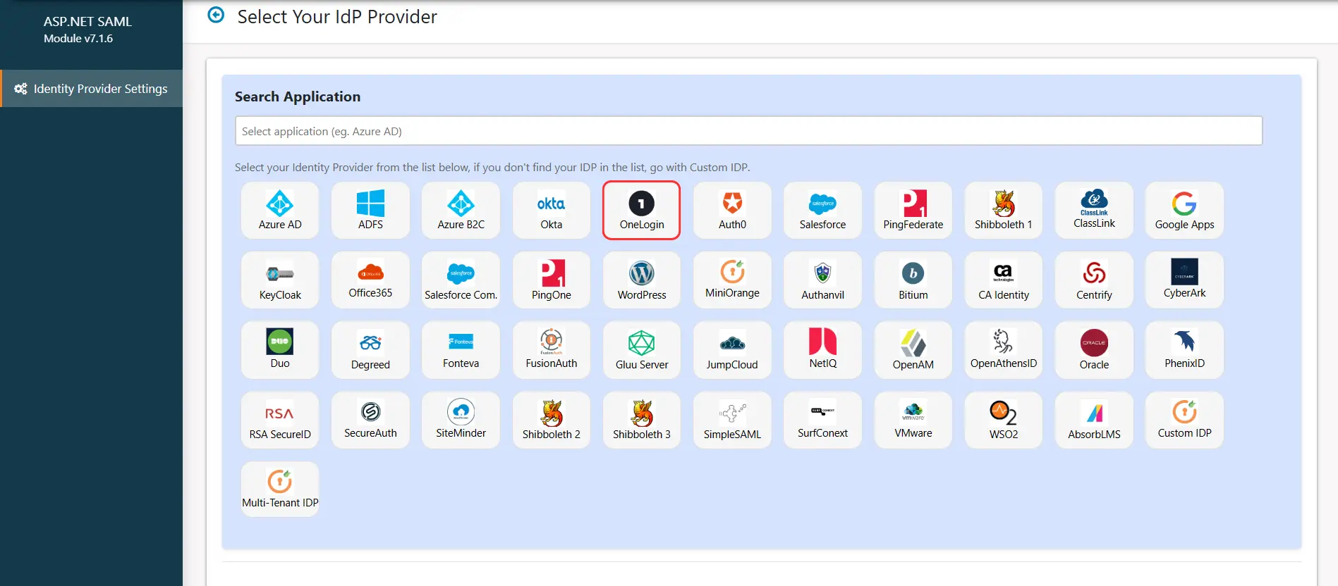 ASP.NET Framework SAML SSO using OneLogin as IDP - Add New IDP