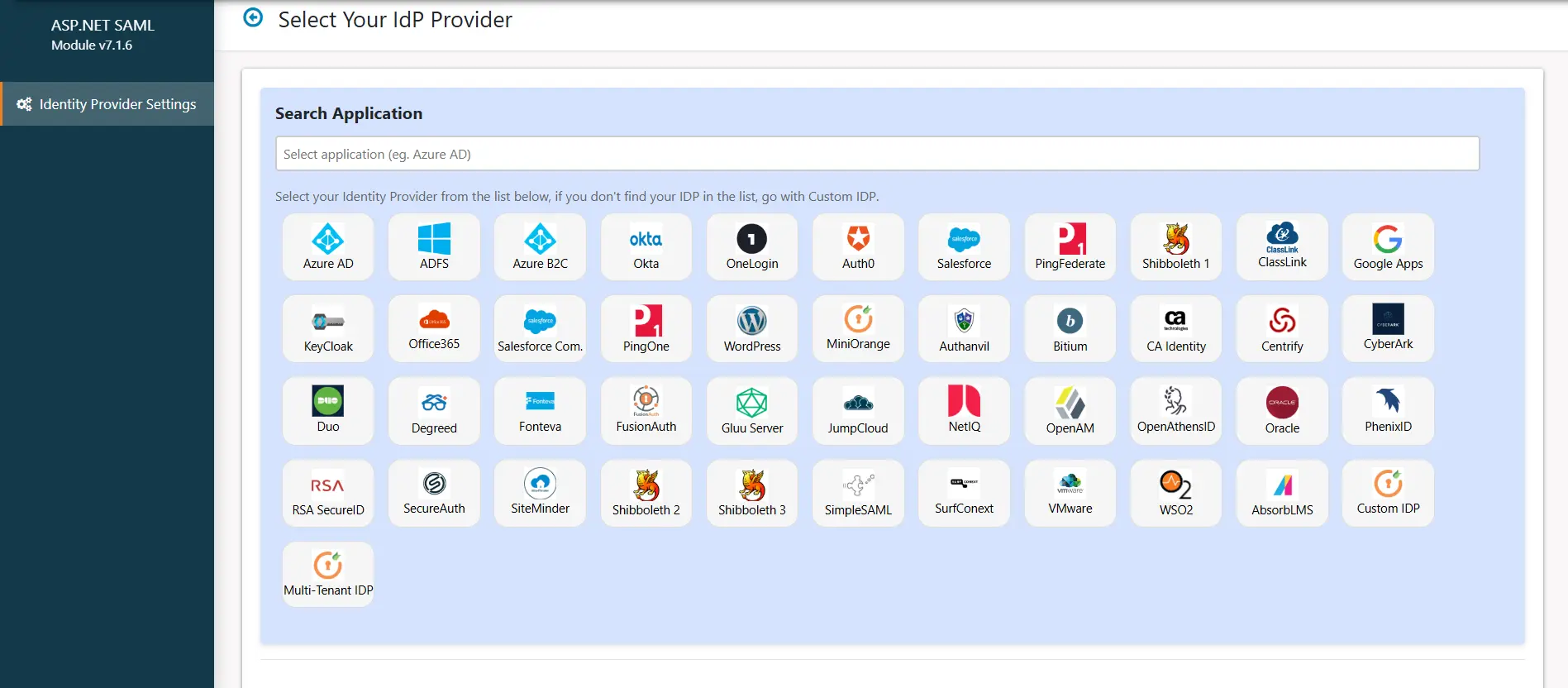 ASP.NET Framework SAML SSO using Shopify as IDP - Add New IDP