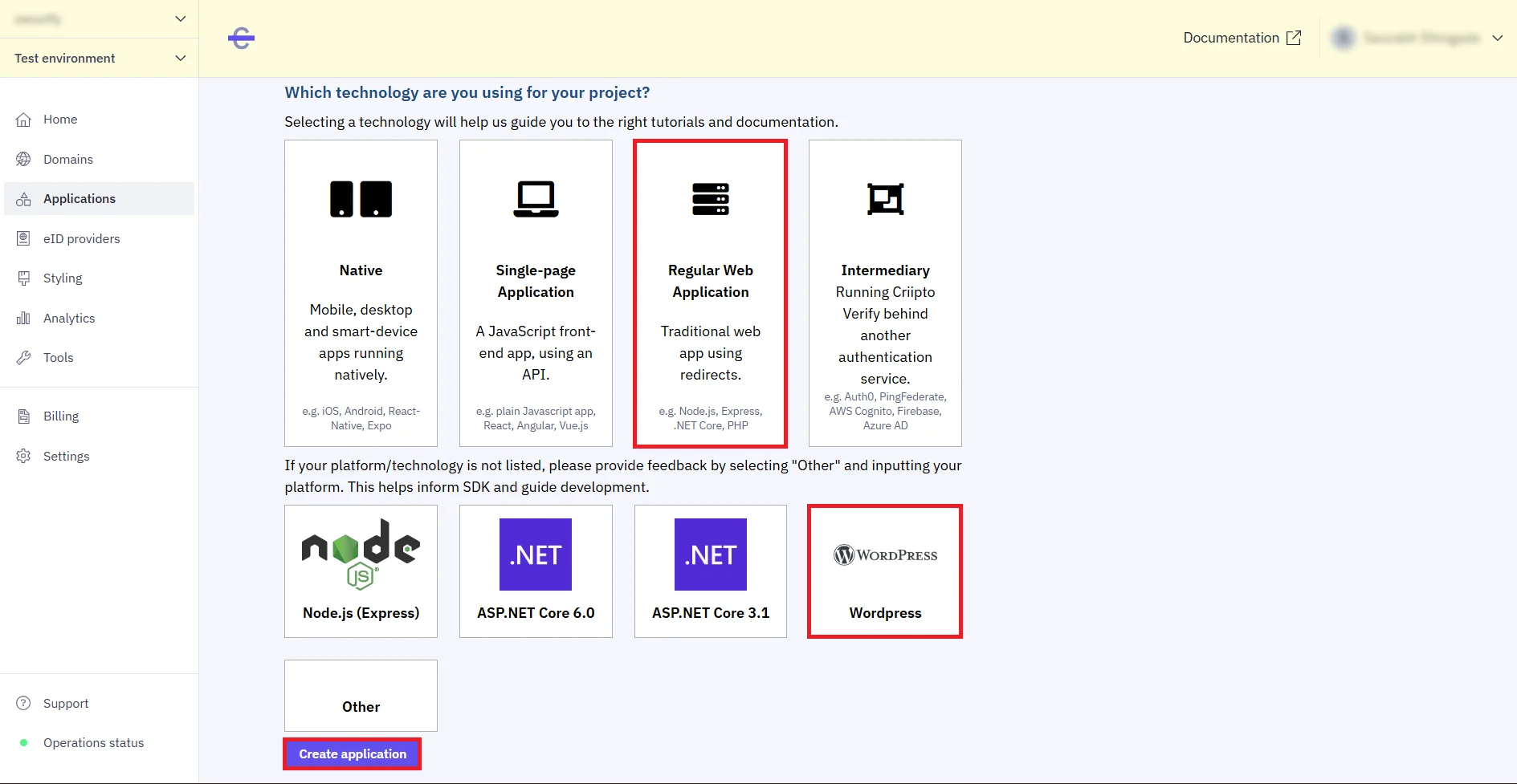 Criipto SSO login - BankId/Mitid login - copy client secret