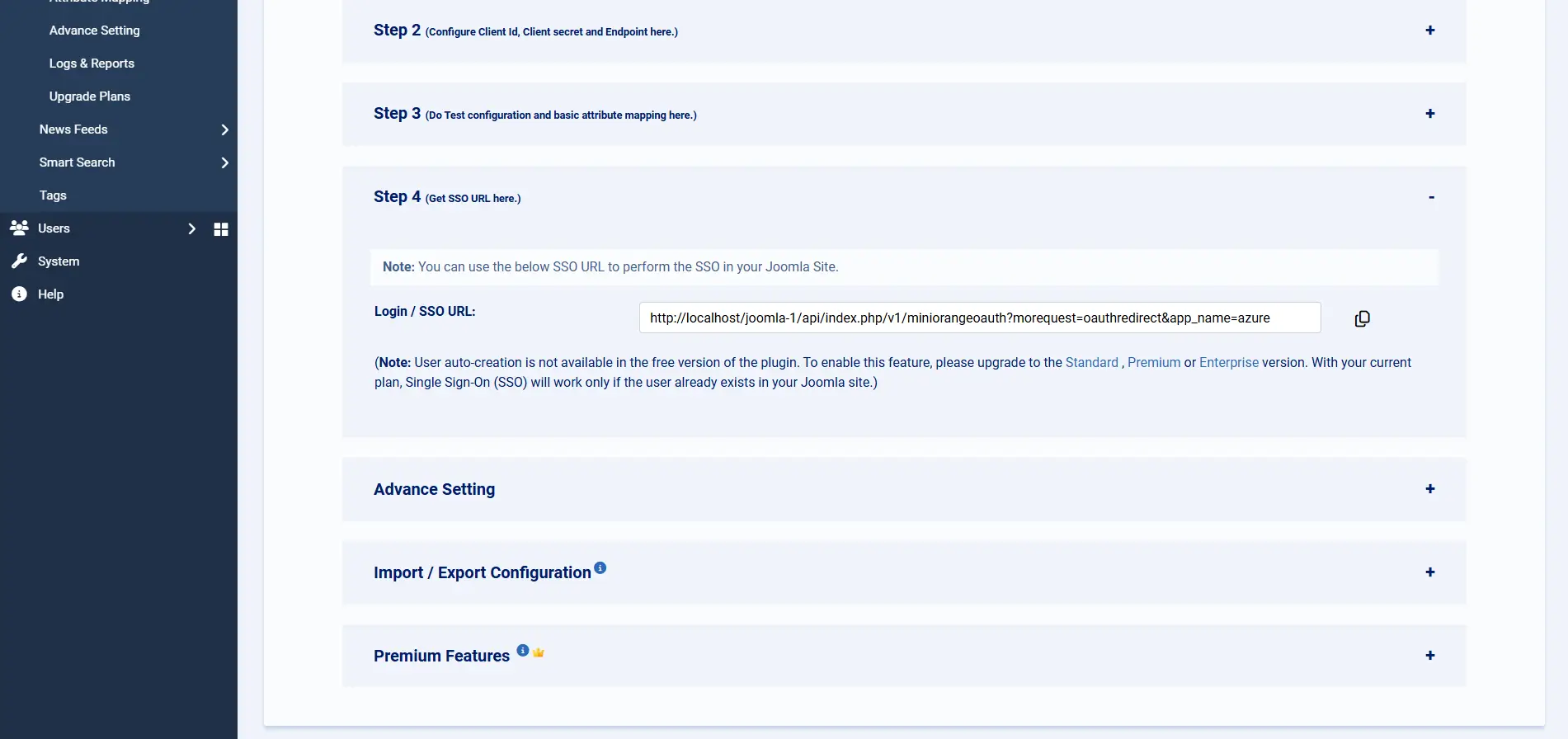 Upload IdP
    Metadata