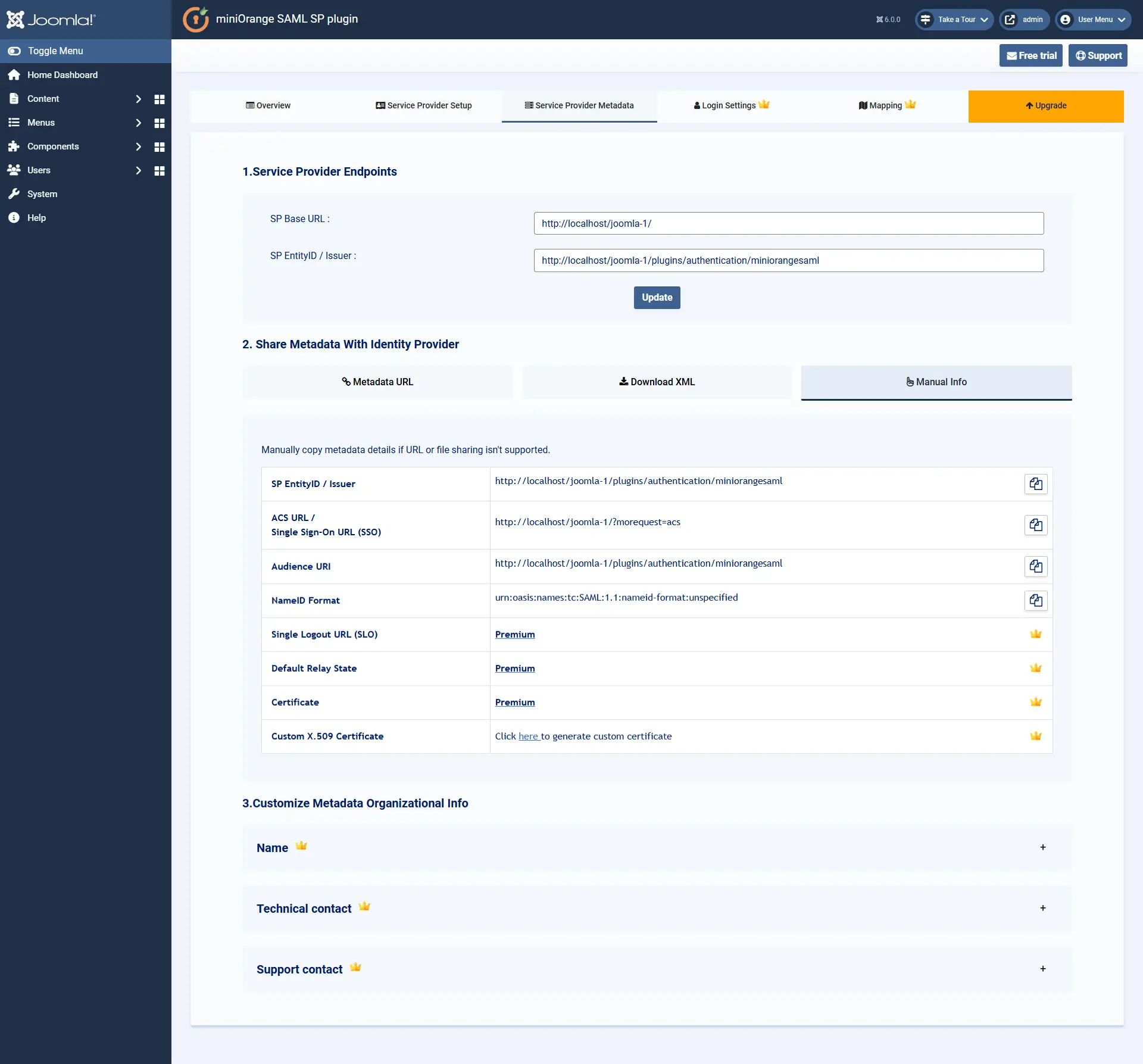Get Started with SAML SP Setup