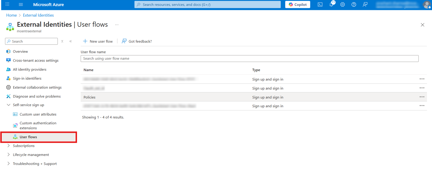 WordPress Entra External ID Single Sign On - Add Application User Flow