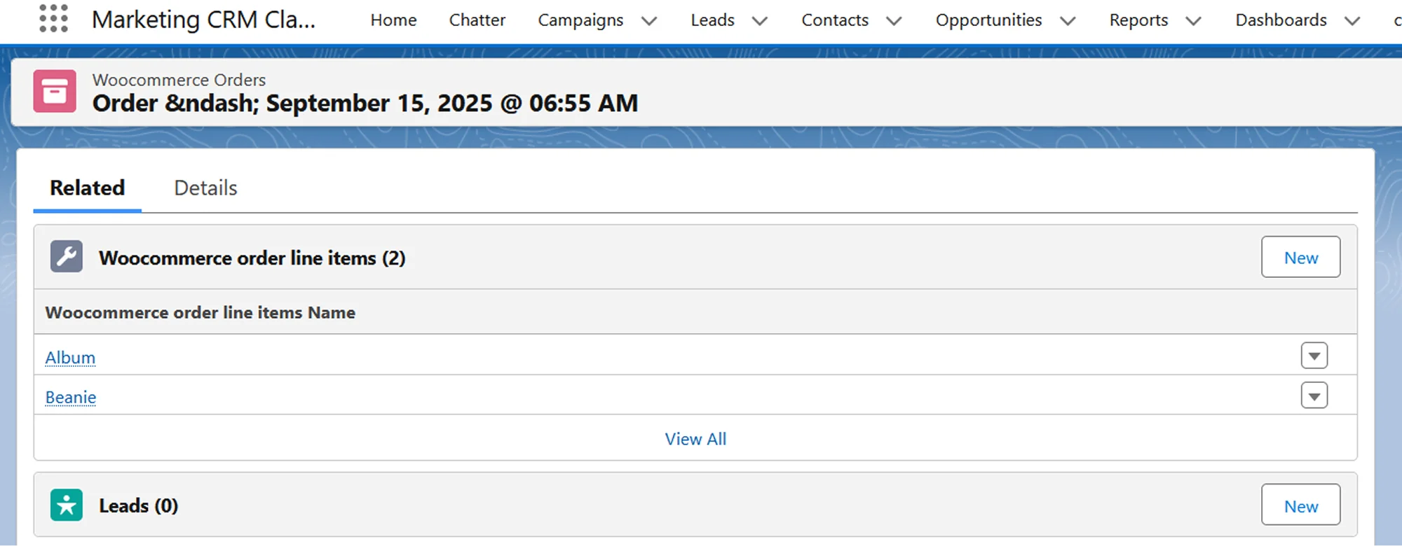 WooCommerce Product Sync | Line Items In Salesforce