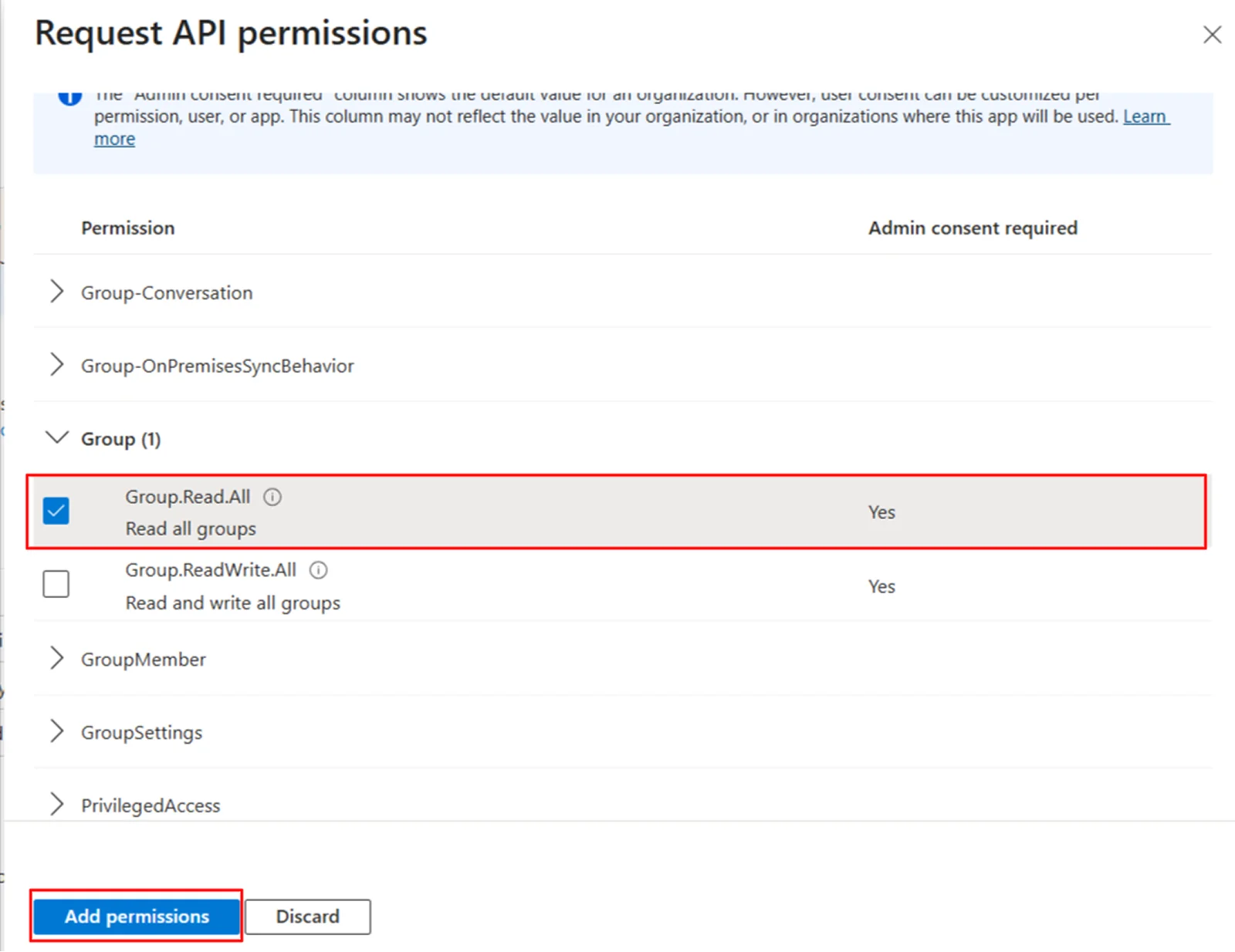 Embed Outlook Calendar in WordPress - Add Permissions