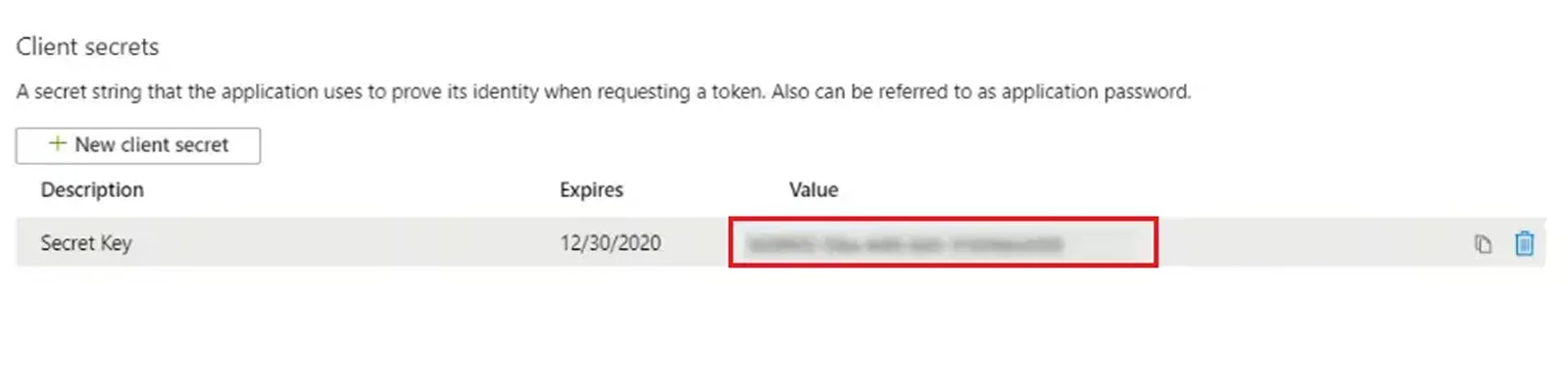 Embed Outlook Calendar in WordPress - Client Secret Key