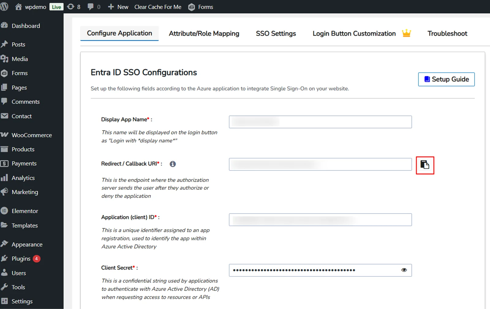Embed Outlook Calendar in WordPress - Redirect or Callback URI