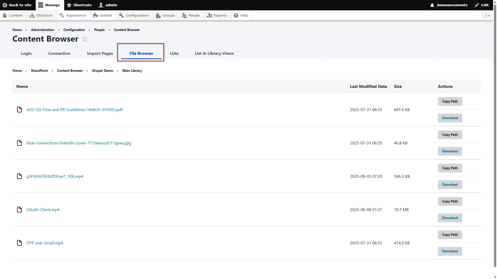 Drupal SharePoint | File Browser