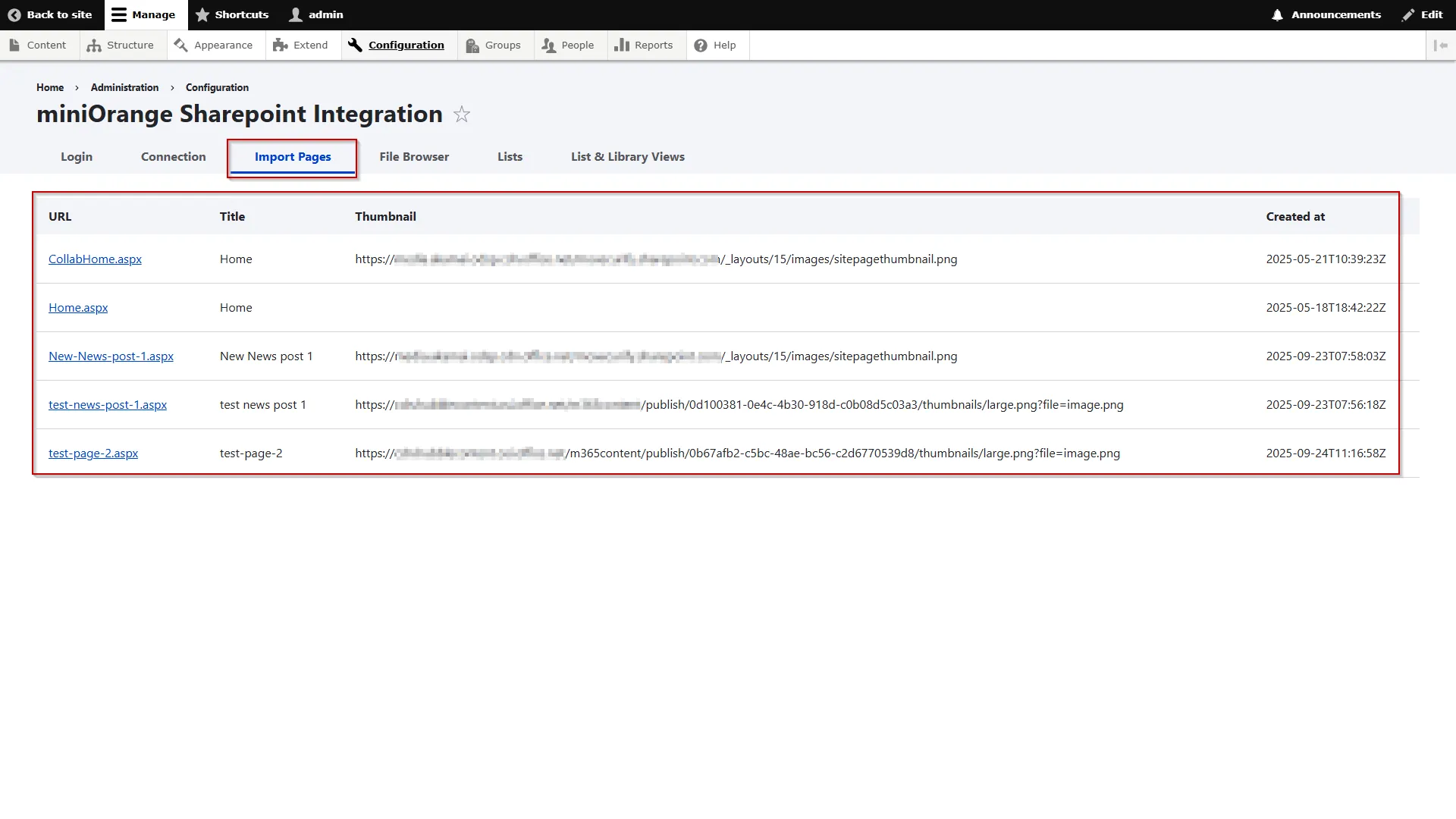 Drupal SharePoint | Import Pages