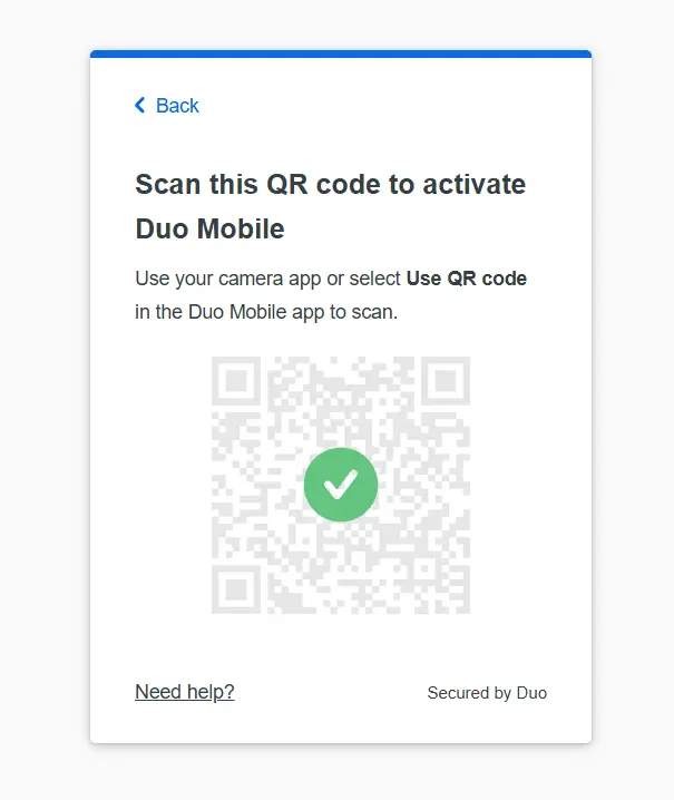 Duo Mobile - Setup Completed