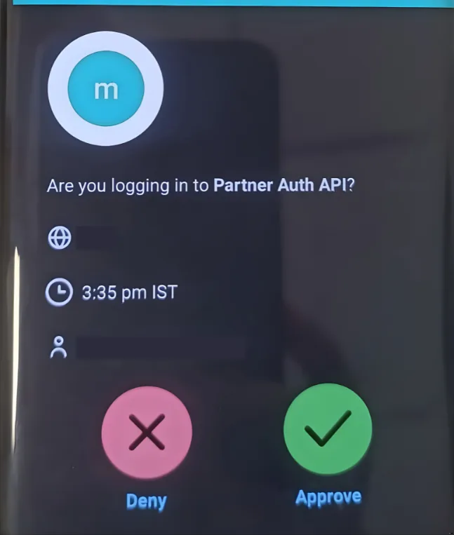 Duo Mobile App - Push Notification
