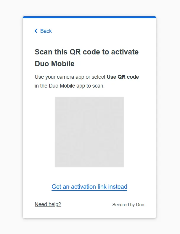 Duo Mobile - Scan the QR