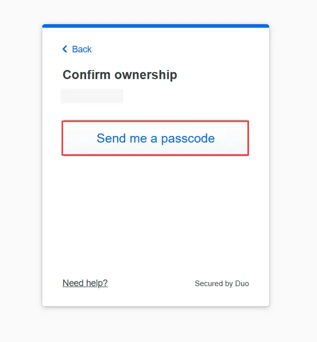 Duo Mobile - Send me a passcode