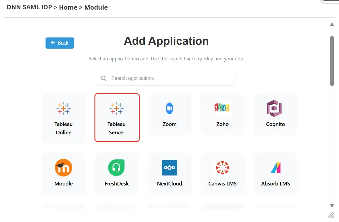 DNN SAML IDP - Tableau Server