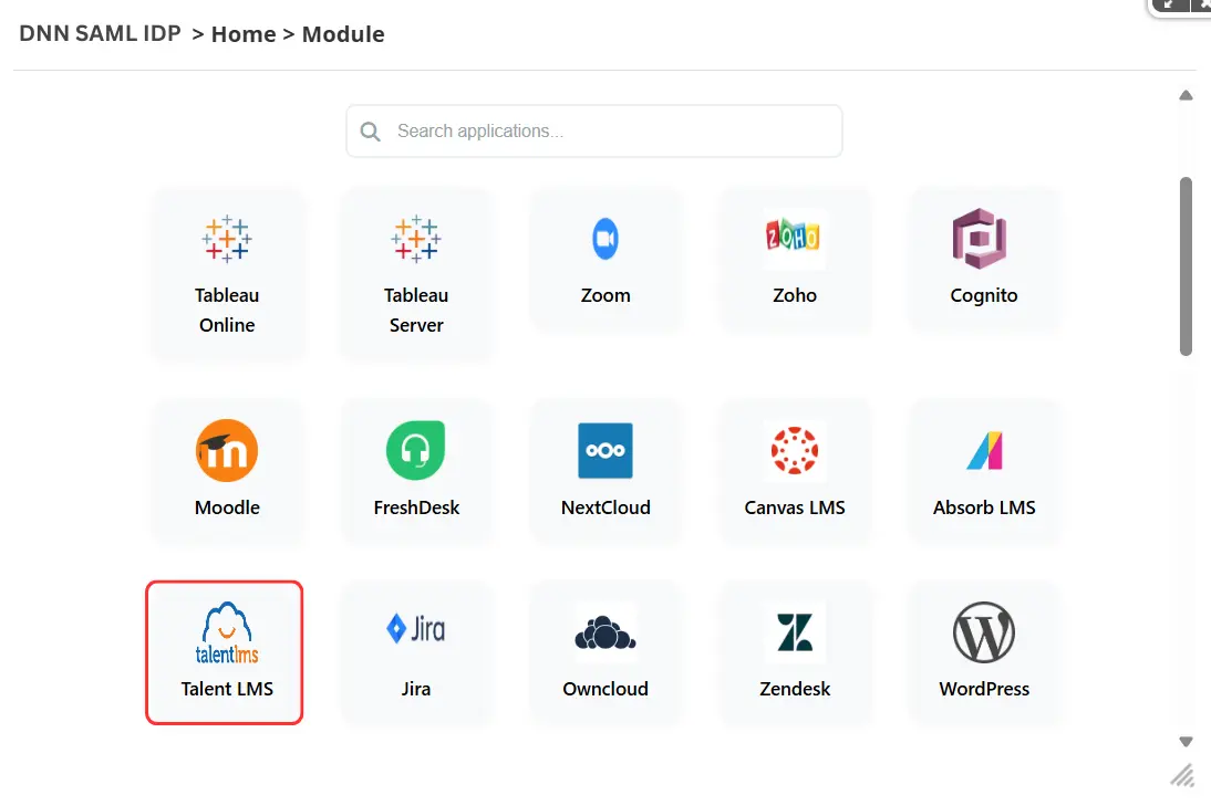 DNN SAML IDP - Talent LMS