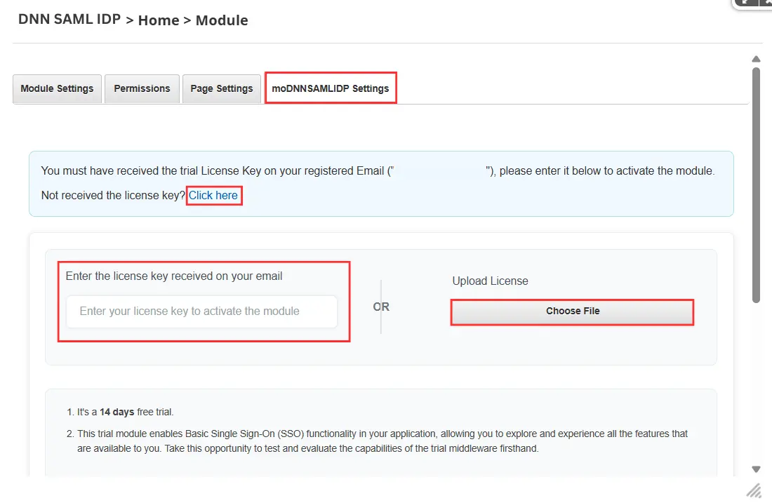 DNN SAML IDP - license key