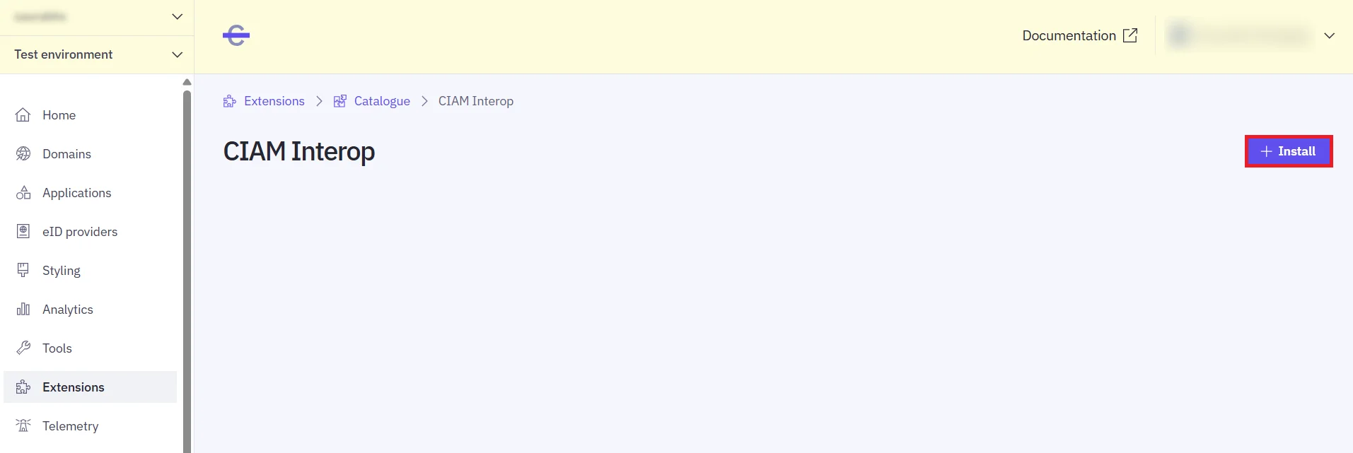 Criipto SSO login - BankId/Mitid login - click on install