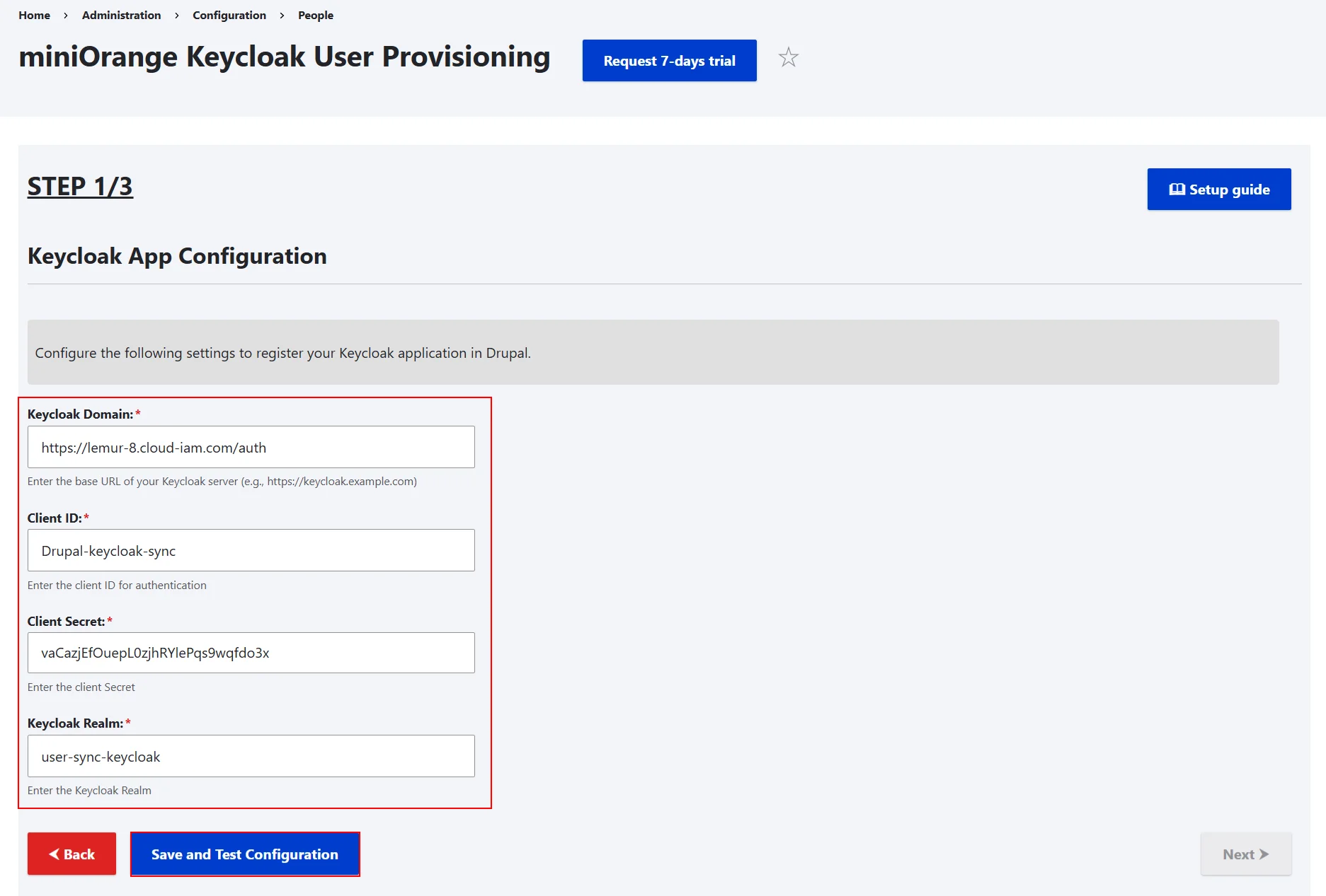 Drupal Keycloak Standard & Direct access grants