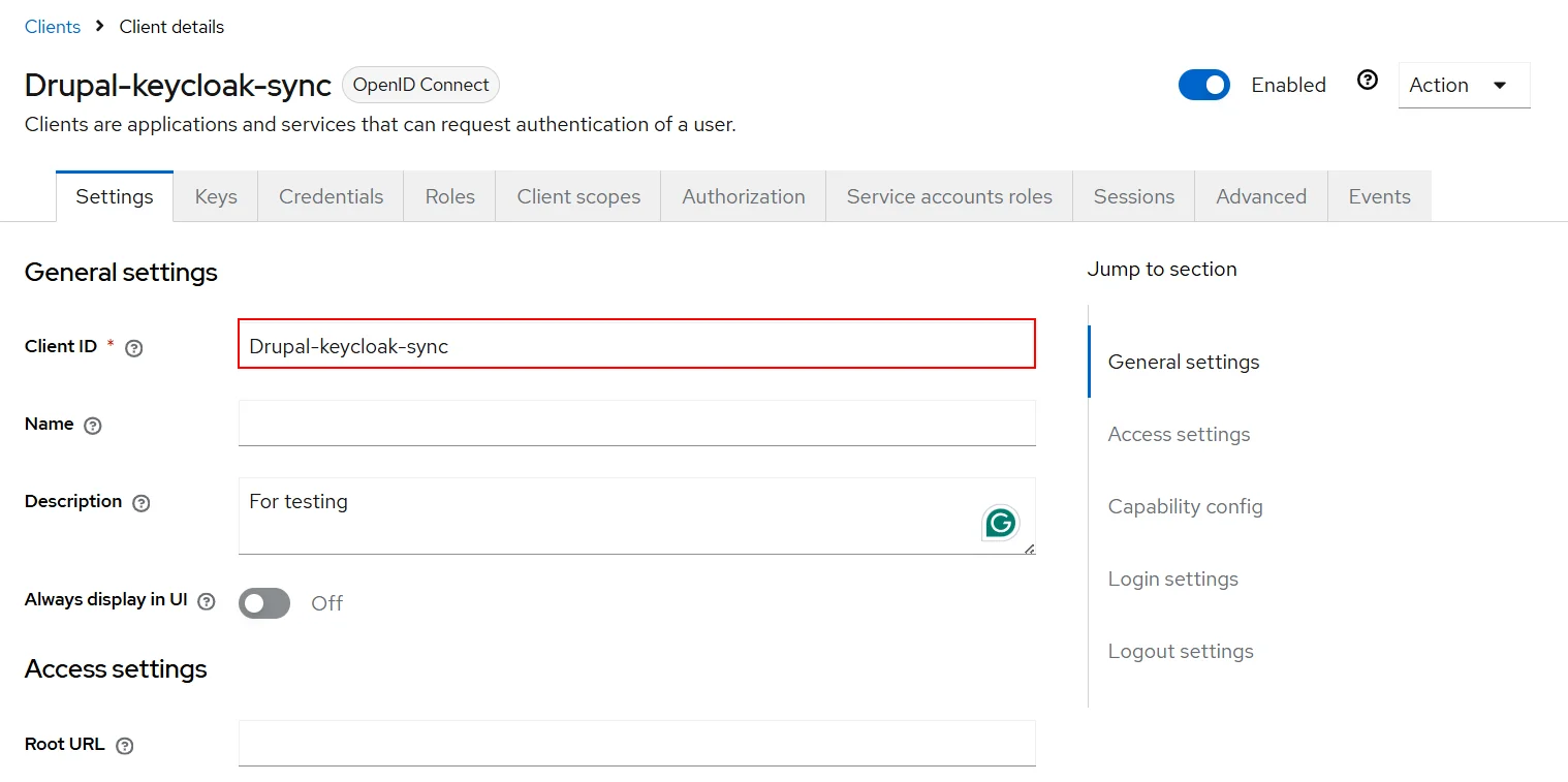 Drupal Keycloak Standard & Direct access grants