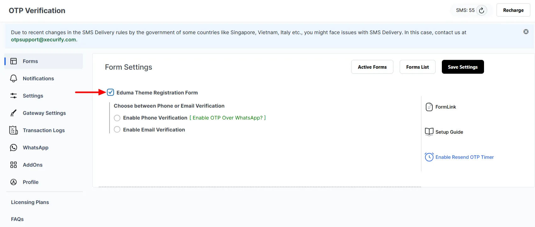 Crocoblock JetFormBuilder OTP Verification -  Enable JetFormBuilder Form