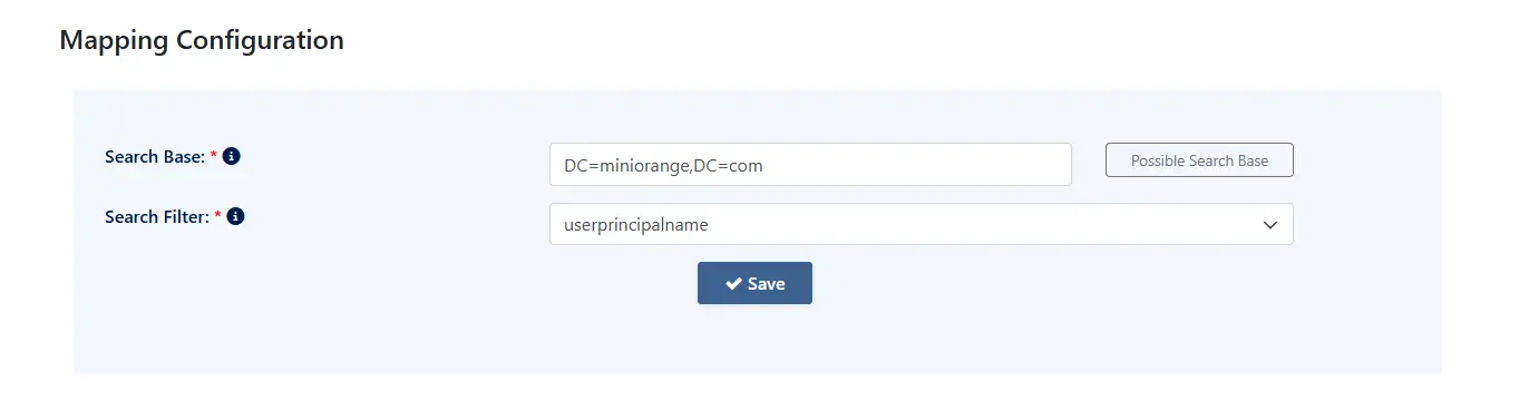 LDAP User Mapping Configurations