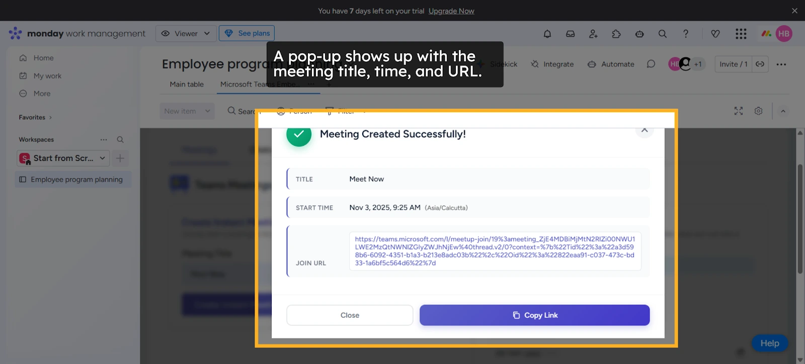 miniOrange monday meeting created