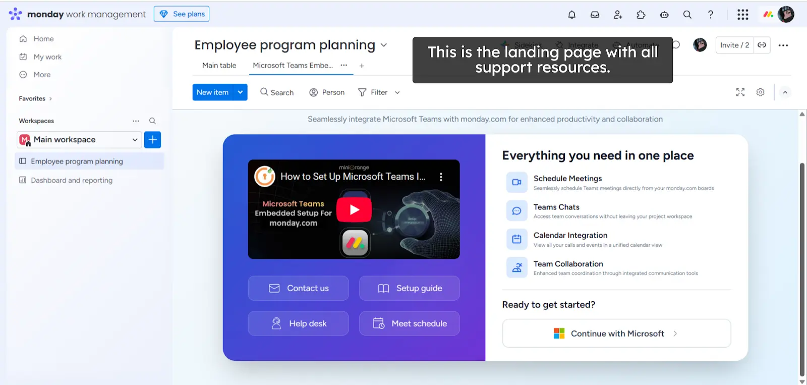 Microsoft Teams Embedded View