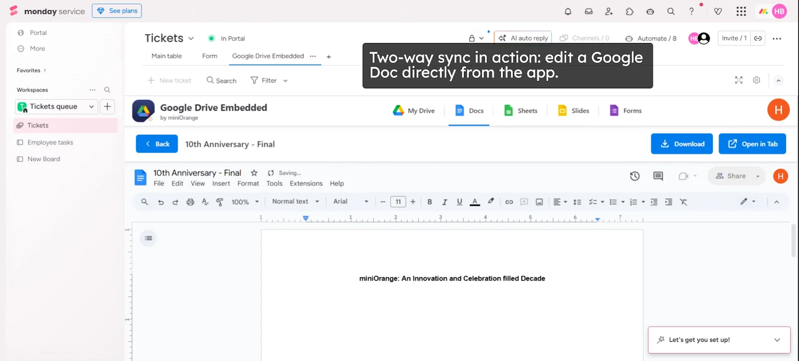 two way sync in action