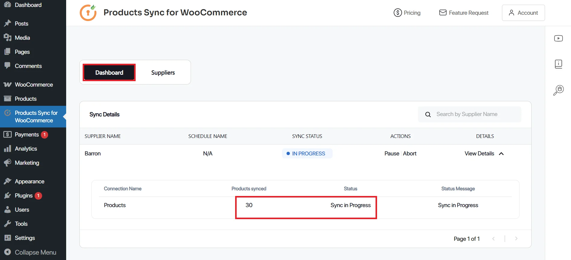 WooCommerce Product Sync - sync analytics