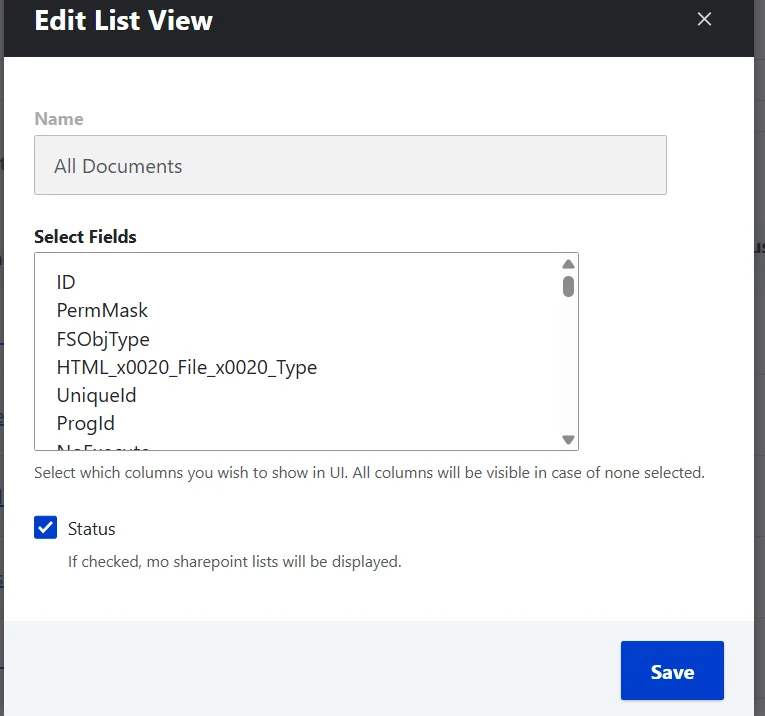 Drupal SharePoint Integration edit libarary view