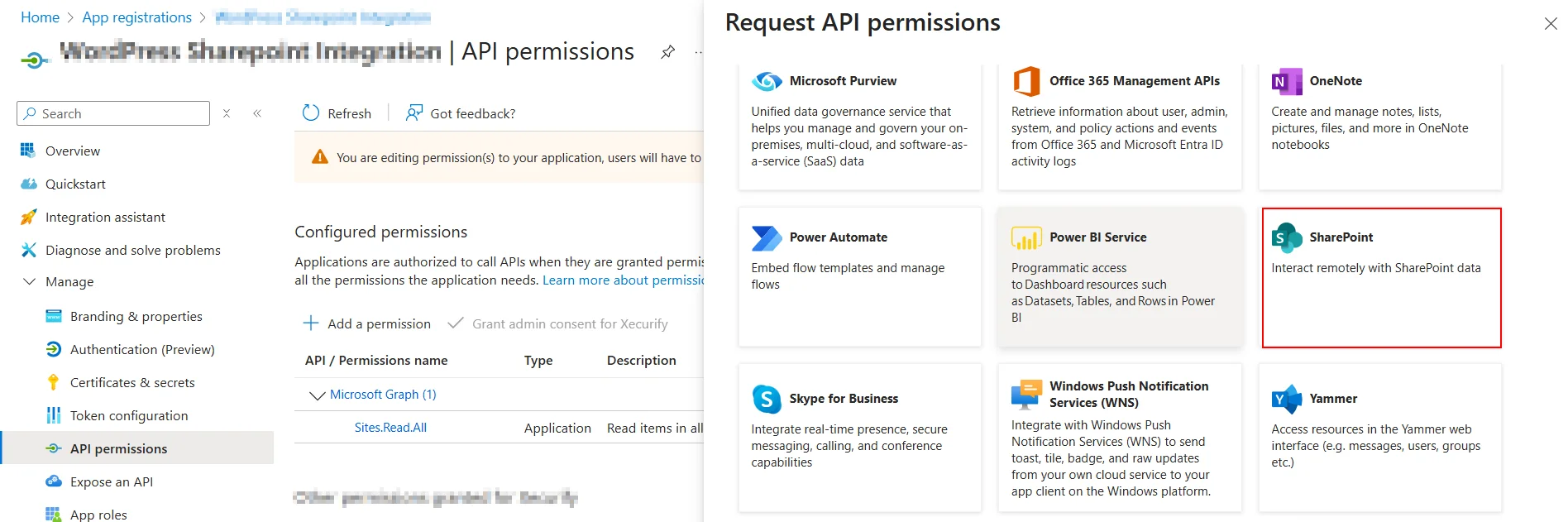 Drupal SharePoint Integration REST API Permissions
