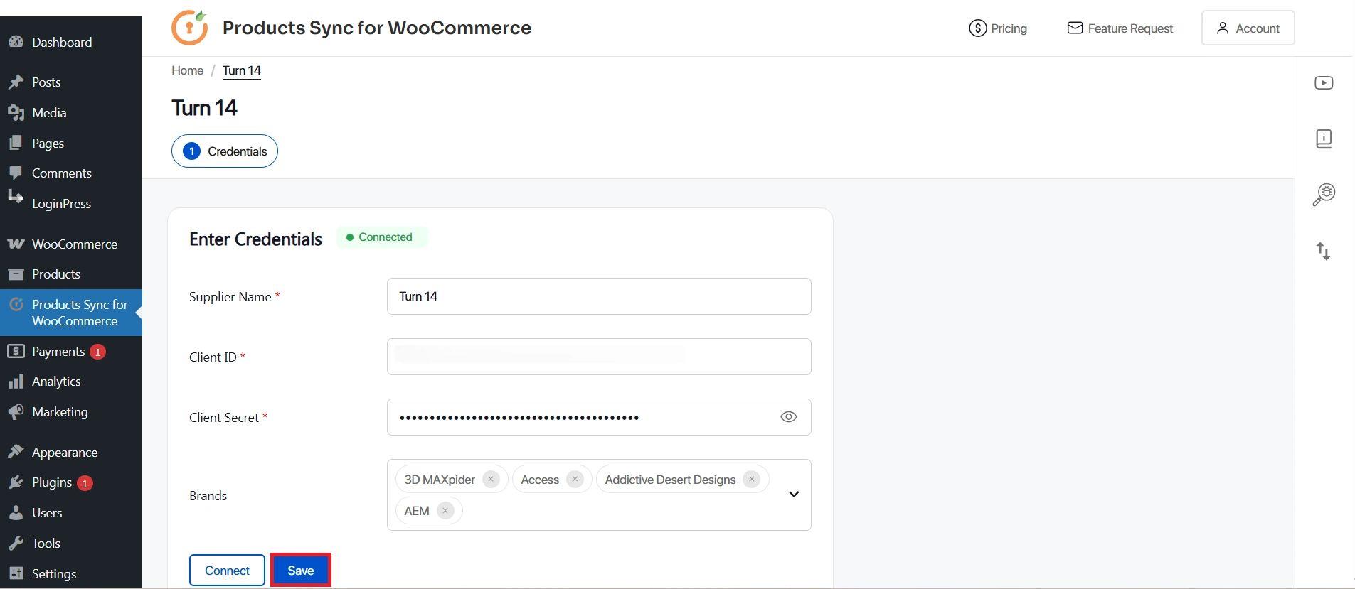 WooCommerce Product Sync - connect and save Turn14