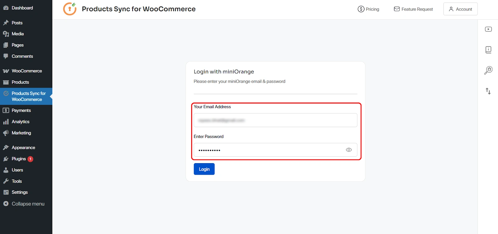 API section showing created connections