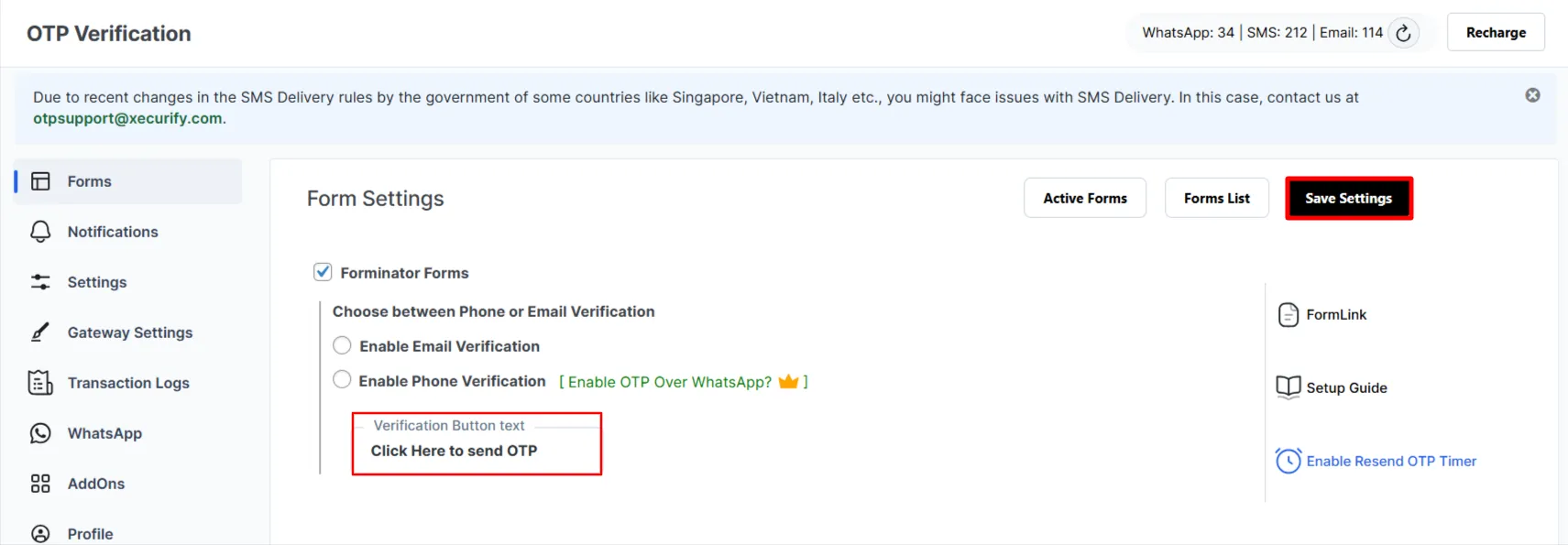 Forminator form - change button text