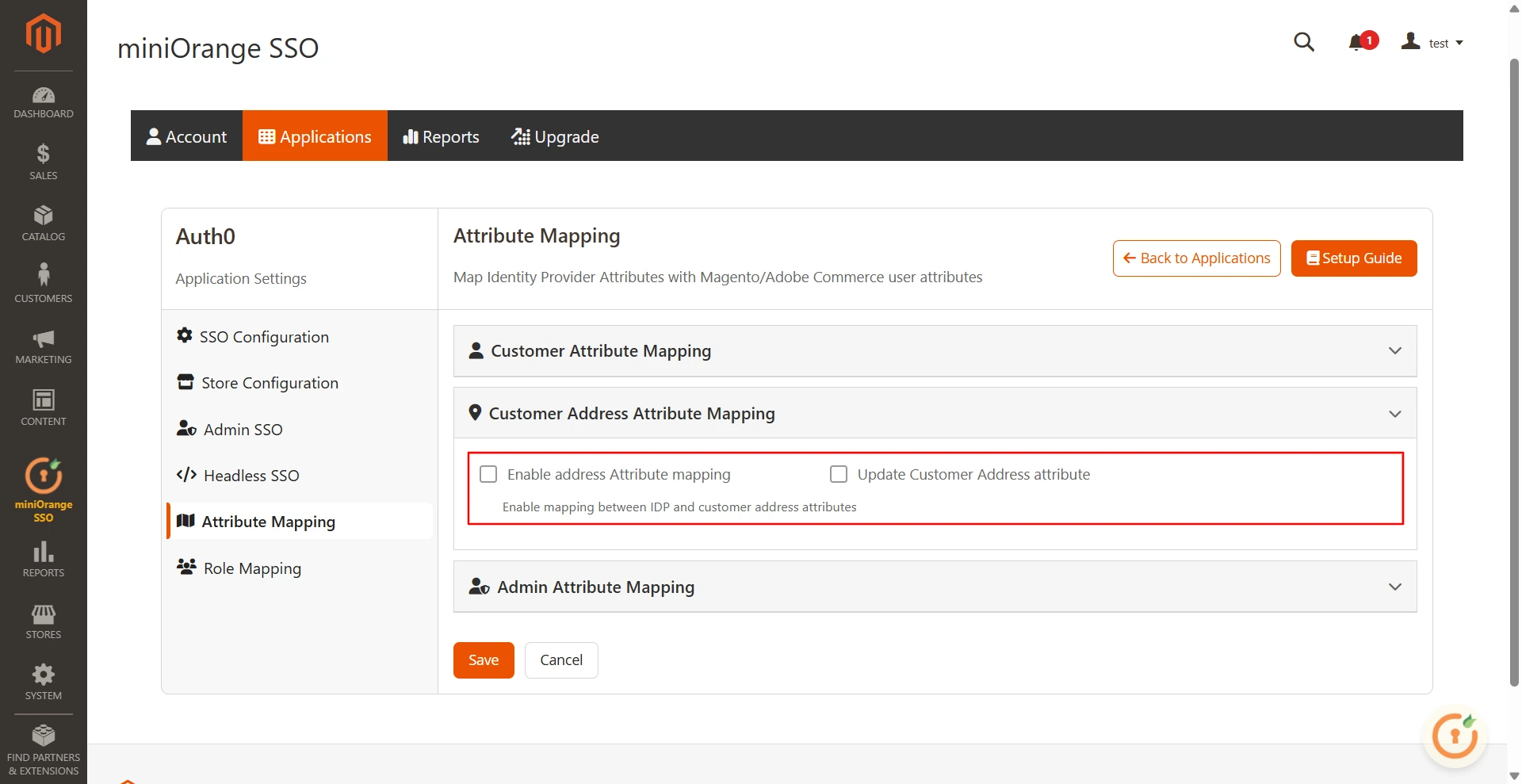 Magento SAML Single-Sign-On (SSO) | Customer Address Mapping SSO