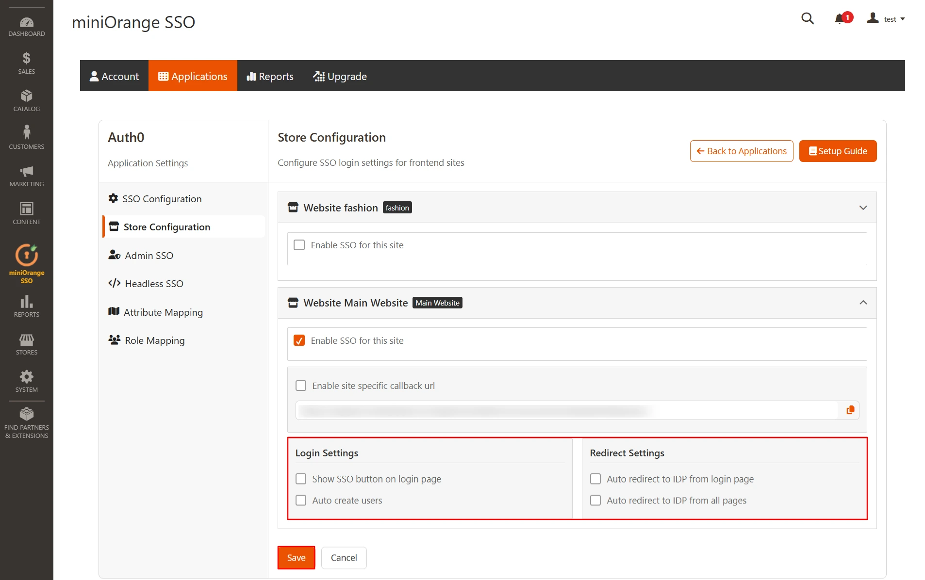 Magento 2 SAML SSO | Login page
