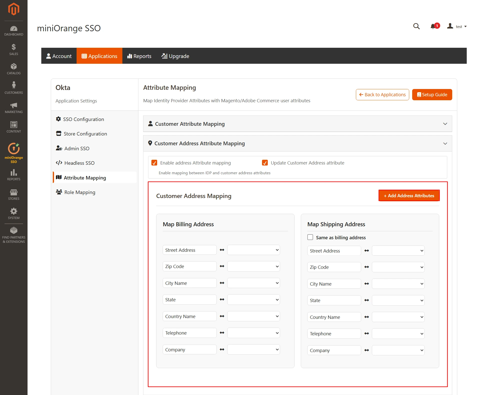 Magento SSO -  Single Sign-On(SSO) Login in Magento - attribute mapping