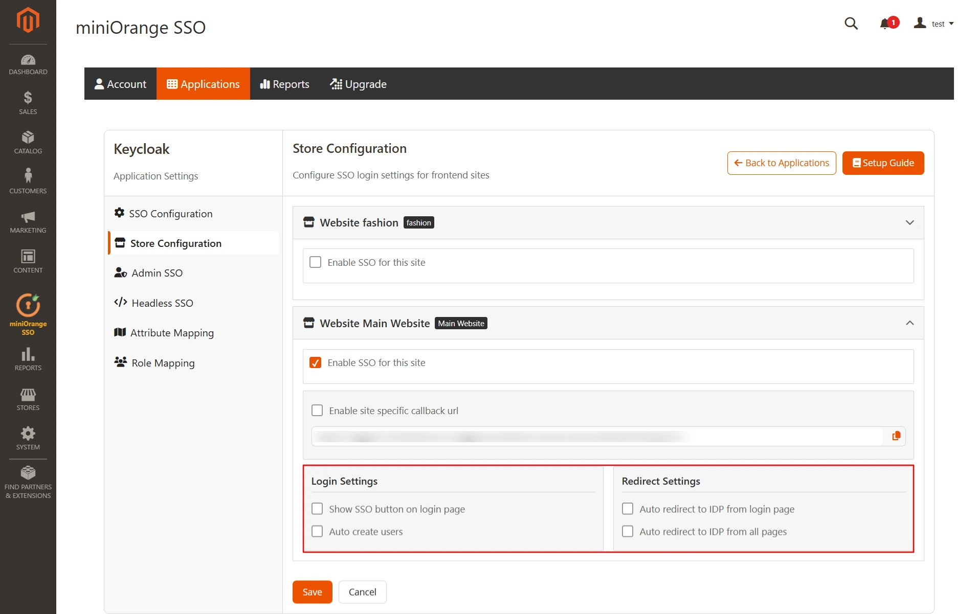 Magento 2 SSO  Single Sign-on (SSO)| Keycloak Login setting