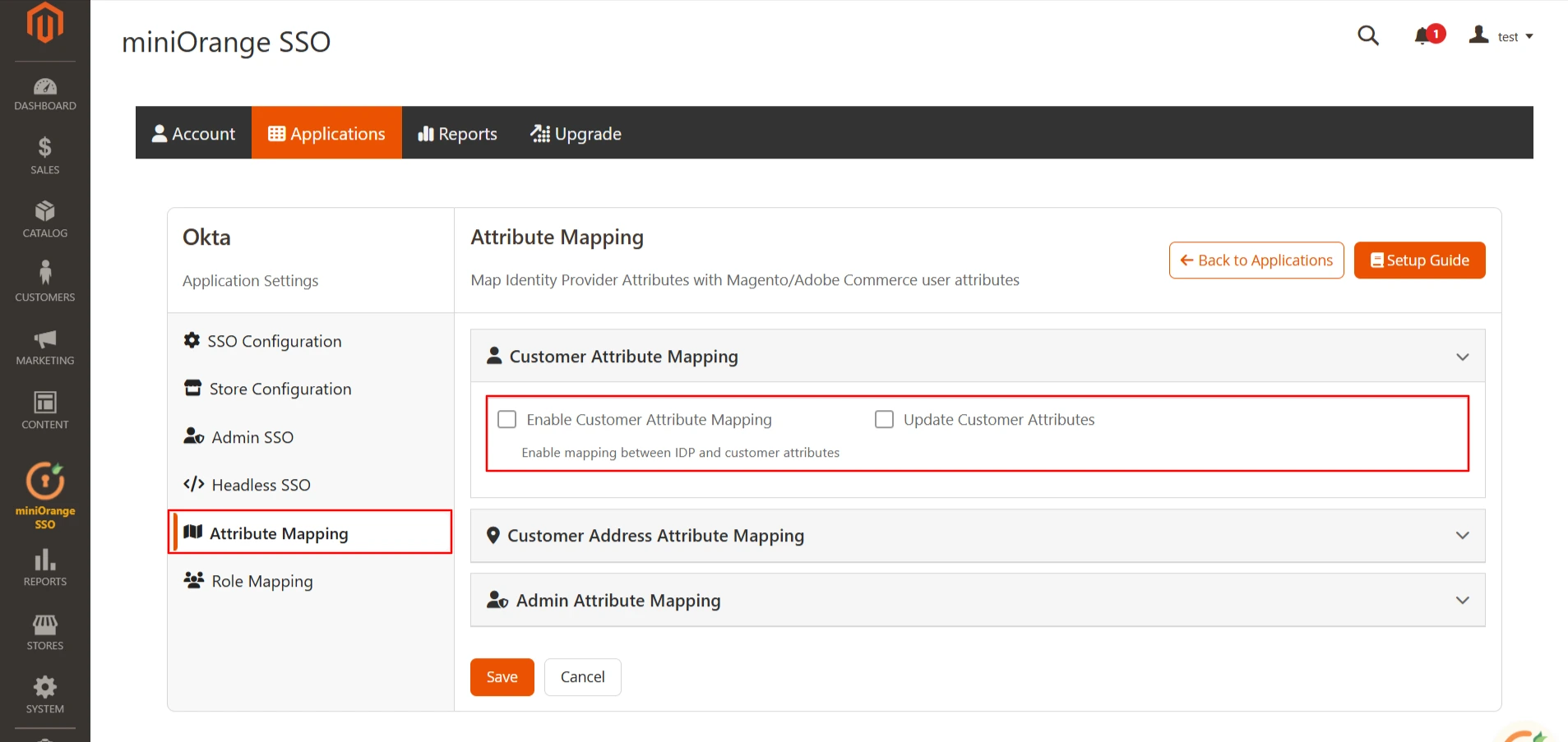 Magento 2 OAuth Client Single-Sign-On (SSO) | Attribute and custom mapping