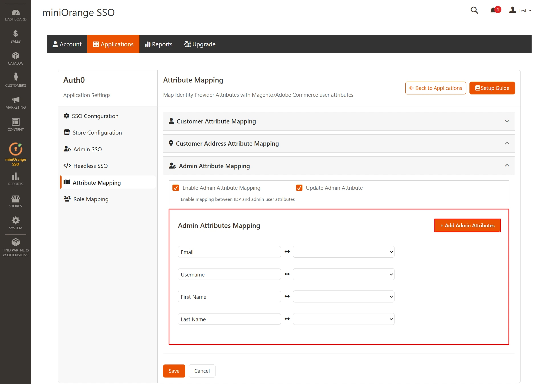 Magento SAML Single-Sign-On (SSO) | Admin Attribute Mapping | Auth0 as idp