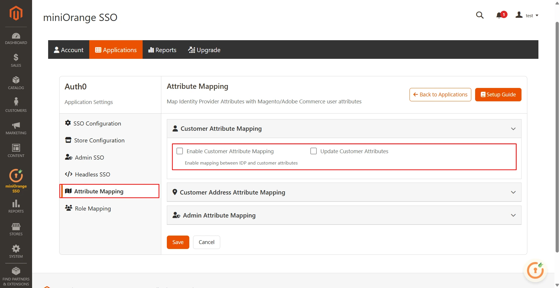 Magento 2 SAML Single-Sign-On (SSO) | Attribute and custom mapping