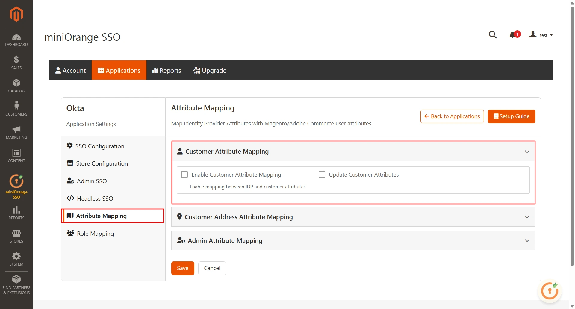 Magento SSO -  Single Sign-On(SSO) Login in Magento - attribute mapping