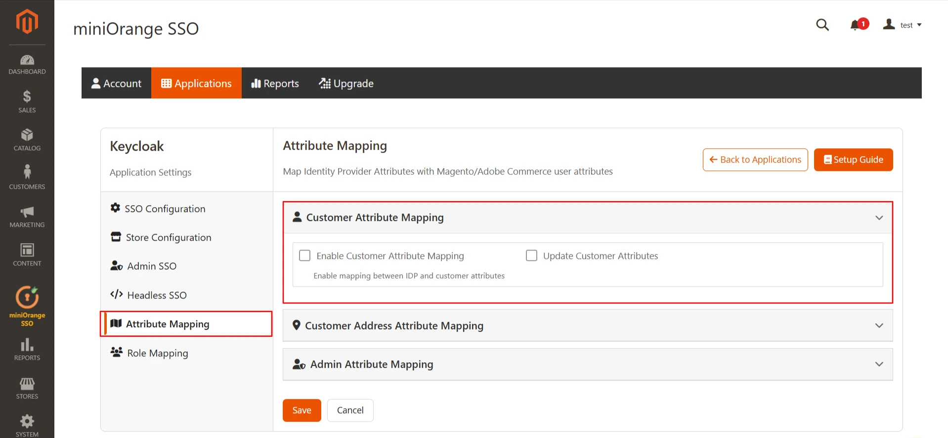 Magento SSO -  Single Sign-On(SSO) Login in Magento - attribute mapping