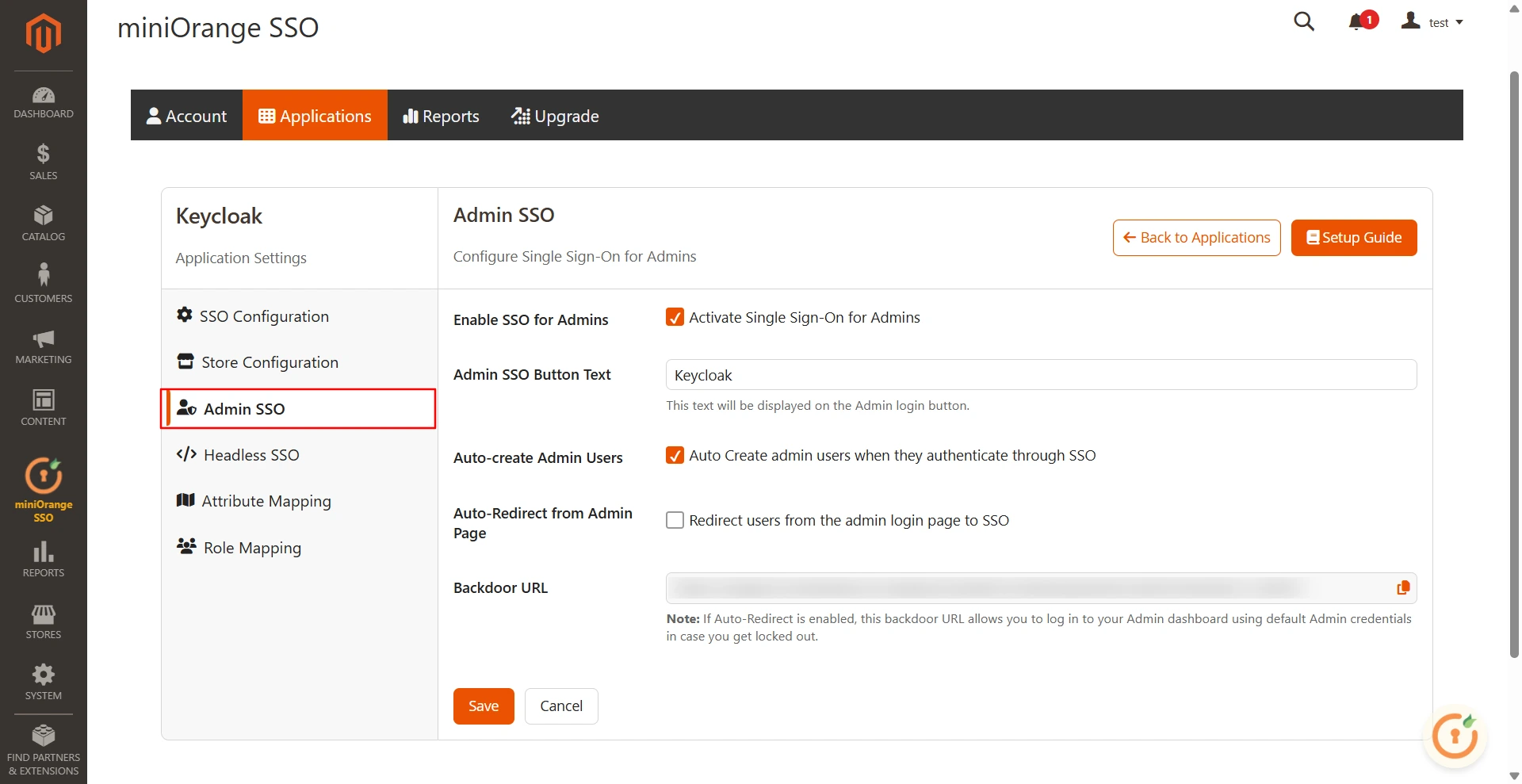 Magento 2 SSO  Single Sign-on (SSO)| Keycloak Admin SSO