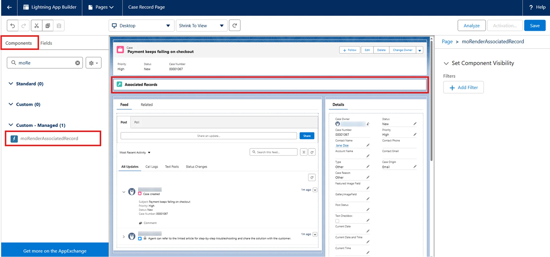 Connect WordPress Knowledge Articles with Salesforce Cases - Case Record Page