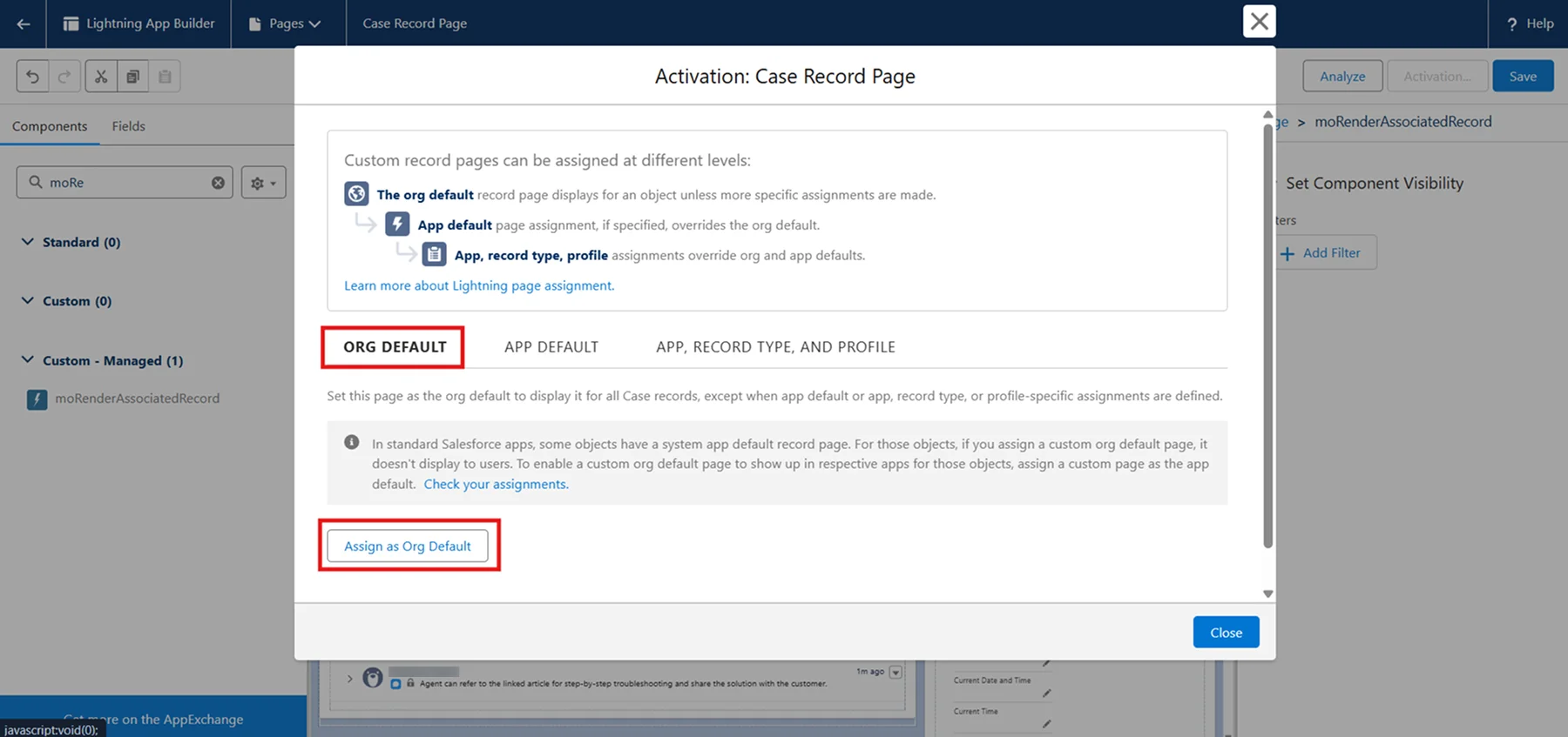 Connect WordPress Knowledge Articles with Salesforce Cases - Org Default